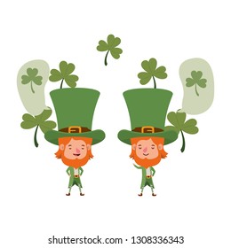 leprechauns with speech bubble avatar character