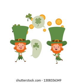 leprechauns with speech bubble avatar character