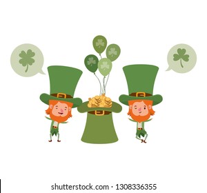 leprechauns with speech bubble avatar character