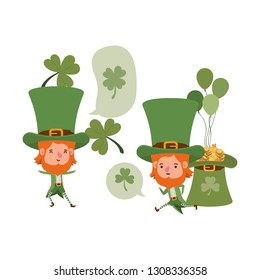 leprechauns with speech bubble avatar character