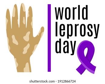 leprosy. simple flat graphics. world leper day