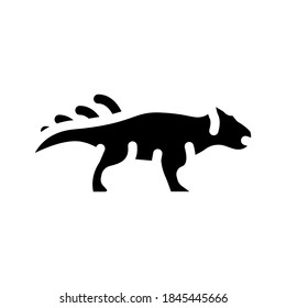 leptoceratops dinosaur glyph icon vector. leptoceratops dinosaur sign. isolated contour symbol black illustration