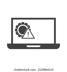 leptop icon error vector illustration