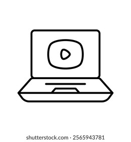 Leptop icon with white background vector stock illustration