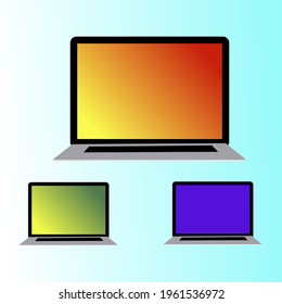 Leptop image with gradation color