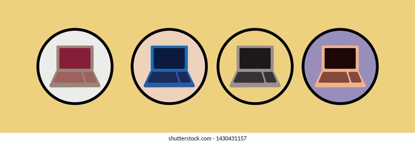 leptop logo in a yellow background