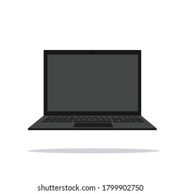 leptop with white background vector Illustration