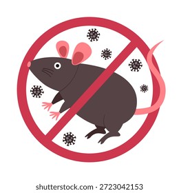 Ilustração vetorial do conceito de leptospirose. A doença bacteriana se espalha pela urina de animais infectados. Propagação de vírus ou doenças através da urina de rato.