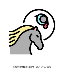 leptospirosis horse color icon vector. leptospirosis horse sign. isolated symbol illustration