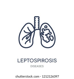 Leptospirosis icon. Leptospirosis linear symbol design from Diseases collection. Simple outline element vector illustration on white background.