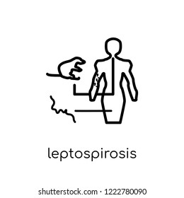 Leptospirosis icon. Trendy modern flat linear vector Leptospirosis icon on white background from thin line Diseases collection, editable outline stroke vector illustration