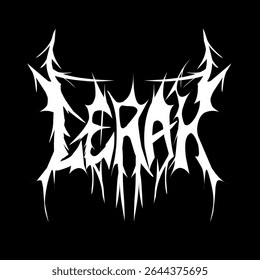 Lerax logo in raw black metal form, featuring jagged, thorn-like typography that captures pure darkness and underground sonic chaos.