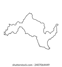 Leribe district map, administrative division of Lesotho. Vector illustration.