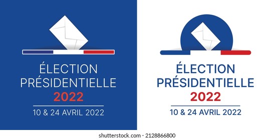 Bannière les élections présidentielles 2022 en France.