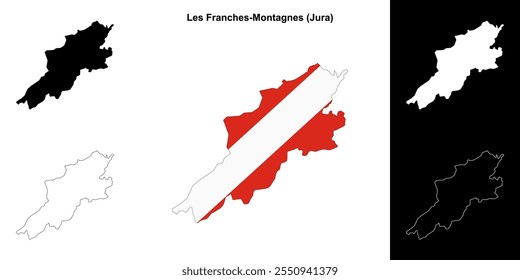 Les Franches-Montagnes leerer Gliederungsplan