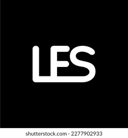 LES initial letter monogram logo