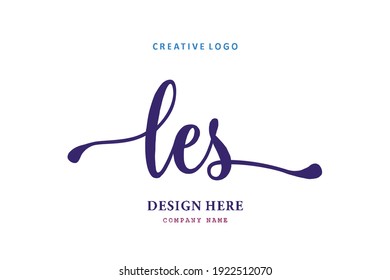 LES lettering logo is simple, easy to understand and authoritative