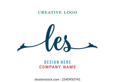 LES  lettering logo is simple, easy to understand and authoritative