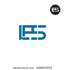 LES Logo Buchstabe Monogram Design