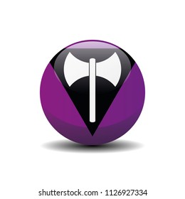 Lesbian Circle Button Flag. LGBT 3D, Vector, Illustration, Symbol.