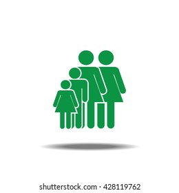 Lesbian Couple With Children Single Icon