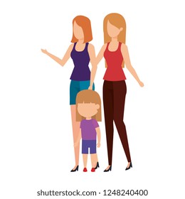 lesbian couple with daughter