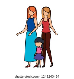 lesbian couple with daughter