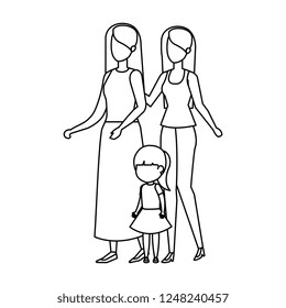 lesbian couple with daughter