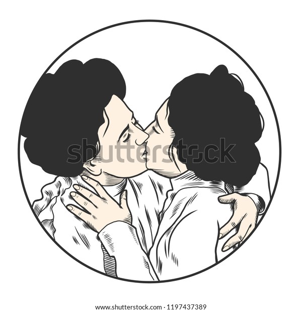Bbw Lesbian Kissing
