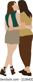 Kissing Couple Lesbian Stock Vectors Images Vector Art Shutterstock