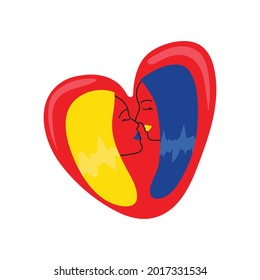 lesbian couple making love this design is perfect for an LGBT campaign