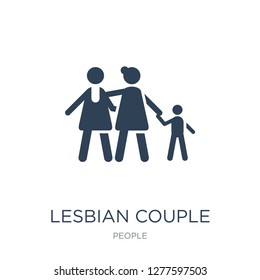 lesbian couple and son icon vector on white background, lesbian couple and son trendy filled icons from People collection, lesbian couple and son vector illustration