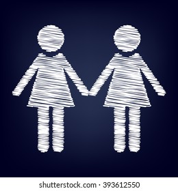 Lesbian family sign