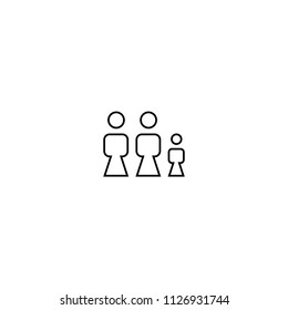 Lesbian family vector in illustration icon concept.