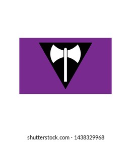Lesbian feminist flag symbol vector icon. LGBT symbol Isolated on white background