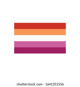 lesbian flag flat icon, vector illustration