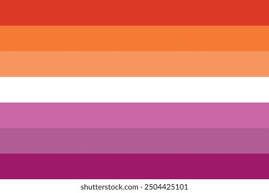 Diseño de Vector de bandera lesbiana, ilustración