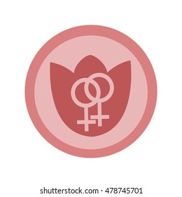 Lesbian flat symbol