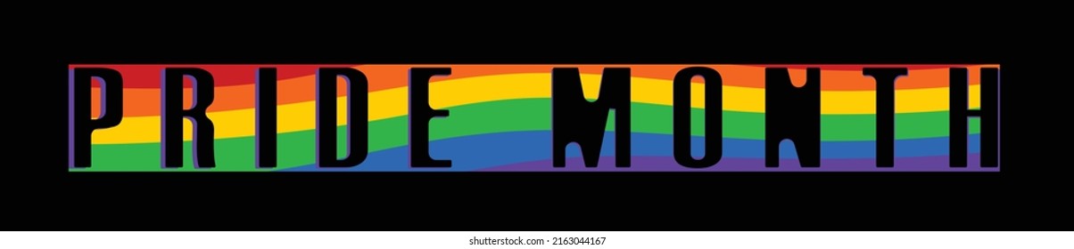 Lesbian Gay Bisexual Transgender LGBT Pride Month in June. LGBT Vector Card, Poster for Pride Month. LGBT flag. Rainbow love and hearts concept. Poster, card, banner and background.