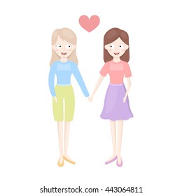 Lesbian icon cartoon. 