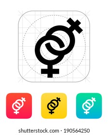 Lesbian icon. Vector illustration.