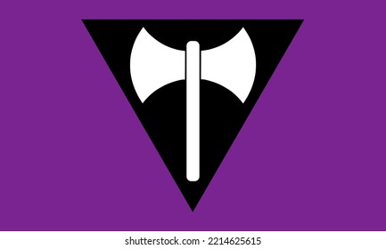 Símbolo de la bandera del orgullo lésbico ilustración vectorial. Las mujeres aman a las mujeres. Relación de dama. Sentimientos entre parejas lesbianas. Apoyar los derechos y la diversidad sexual. El símbolo es parte del orgullo LGBTQ+.