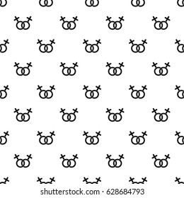 Lesbian love sign pattern seamless in simple style vector illustration