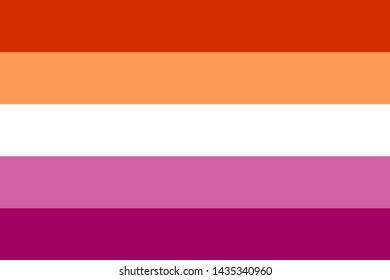 Lesbian Pride flag. Vector illustration