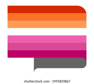 Lesbian pride flag, vector illustration