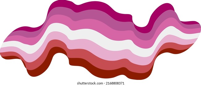 Lesbian Rainbow liquify wave. Pride flag. Symbol of the LGBT community. Lesbian, gay and transgender. Gender identity.