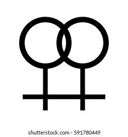 Lesbian symbol.