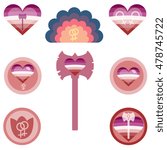 Lesbian symbols set
