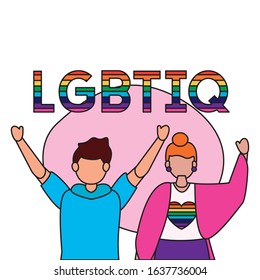 lesbian woman protest avatar character vector illustration design