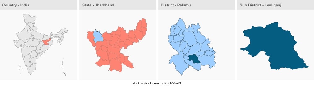 Lesliganj map, Palamu District, Jharkhand state, Republic of India, Government of Jharkhand, Indian territory, Eastern India, politics, village, tourism